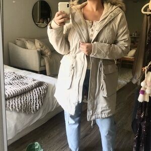 H&M Parka Faux Fur Hooded Y2K Jacket S
